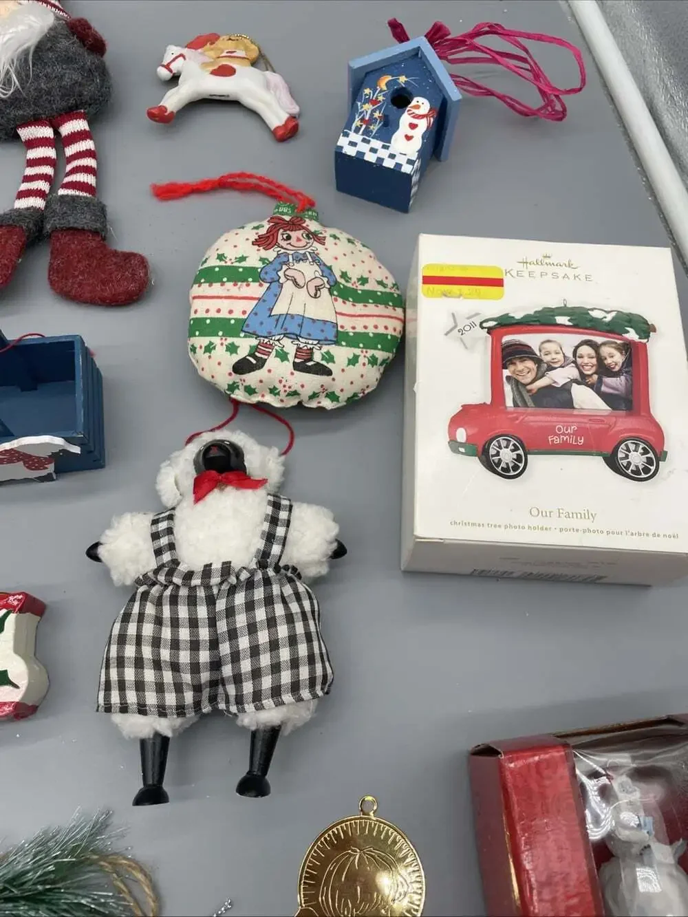 Lot of Christmas Ornaments Many Vintage Mixed Materials 31 Pieces